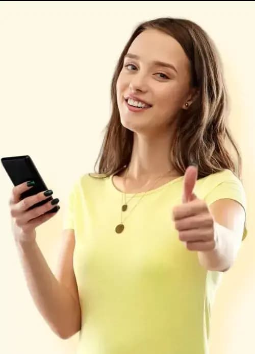 Happy client giving thumbs up