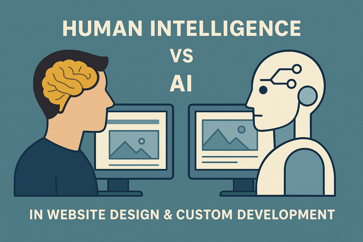 Human Intelligence vs AI in Website Design and Custom Development