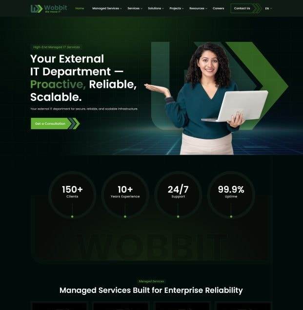 Wobbit Managed IT Services Homepage- 2