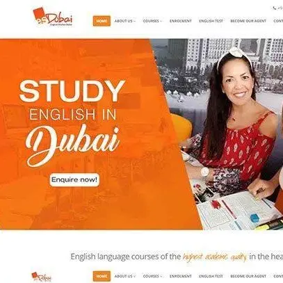 Website designs for English language course in Dubai -Esdubai