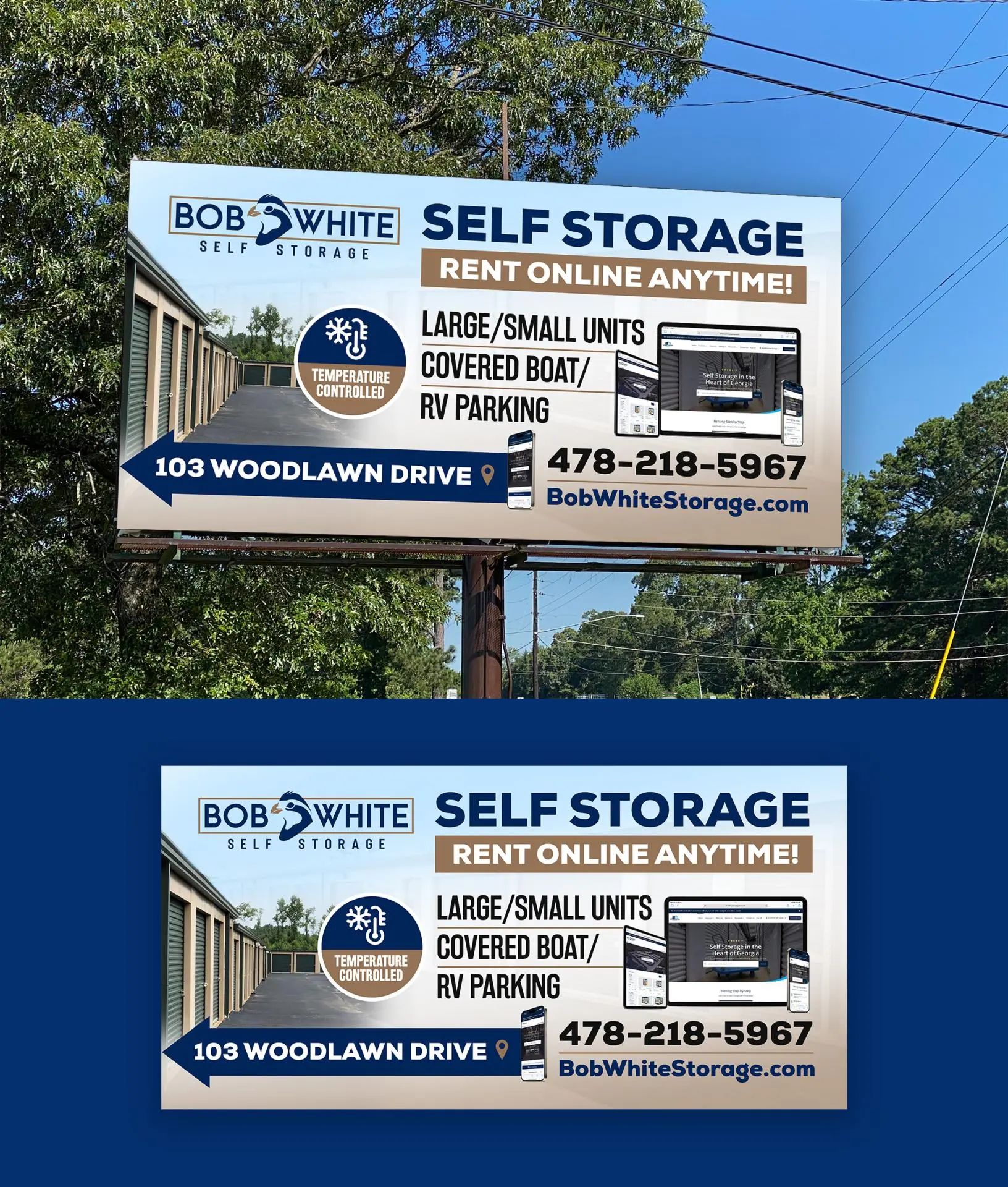 Bob White Self Storage Billboard