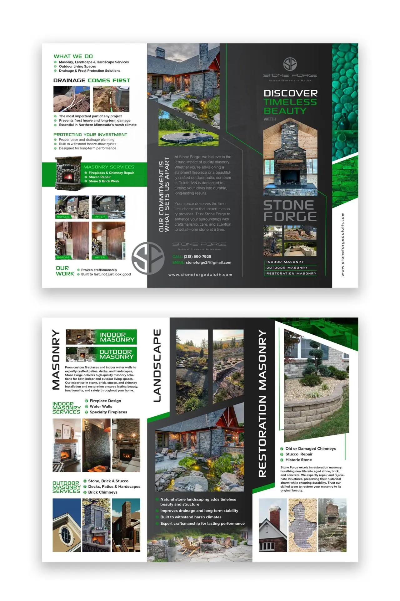 Stone Forge Trifold Marketing Brochure