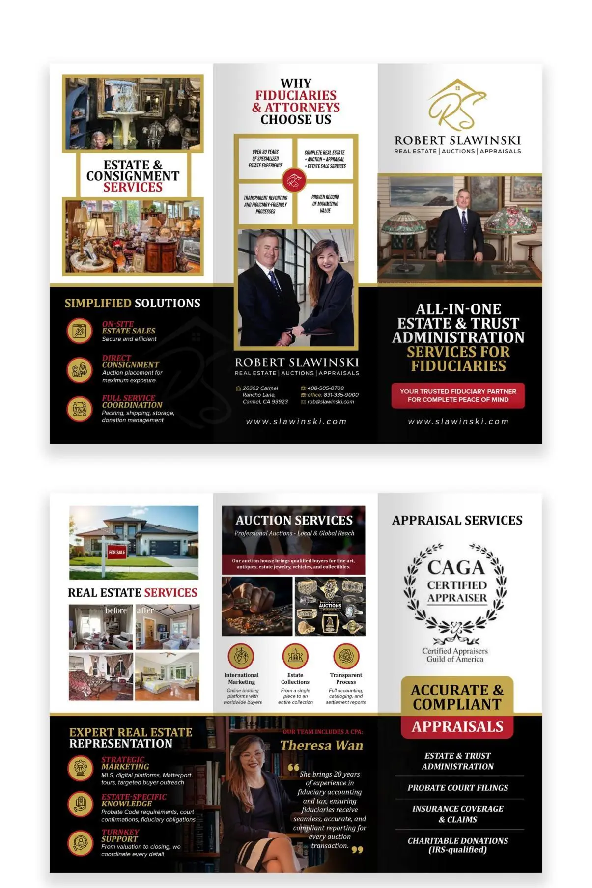 Robert Slawinski Trifold Brochure Design