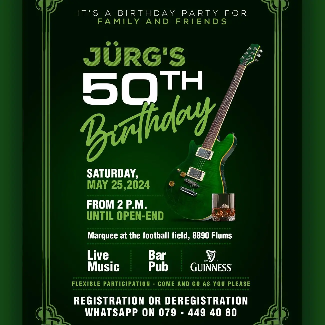 Jürg’s 50th Birthday Invitation