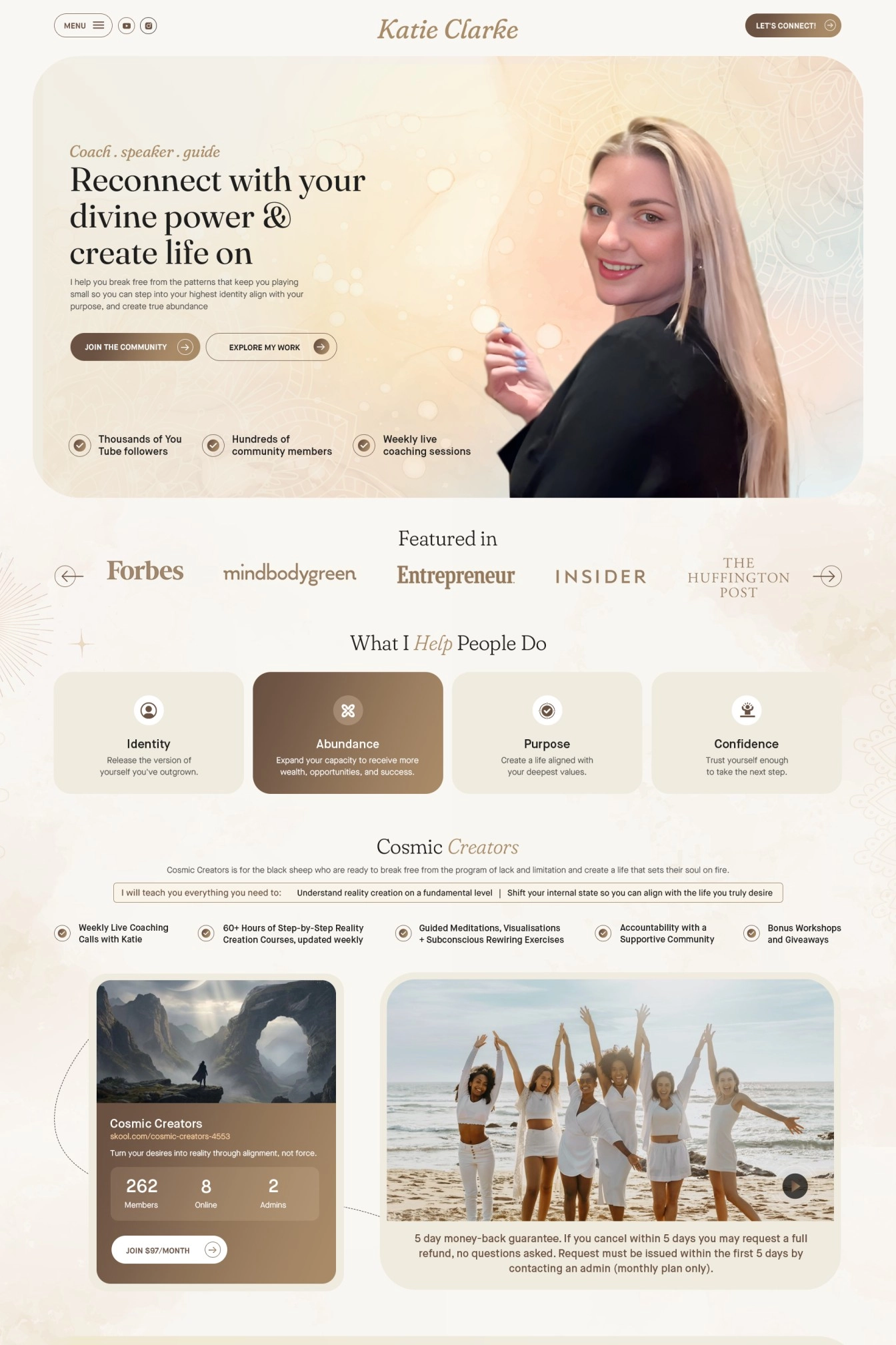 Katie Clarke – Personal Brand Website Design